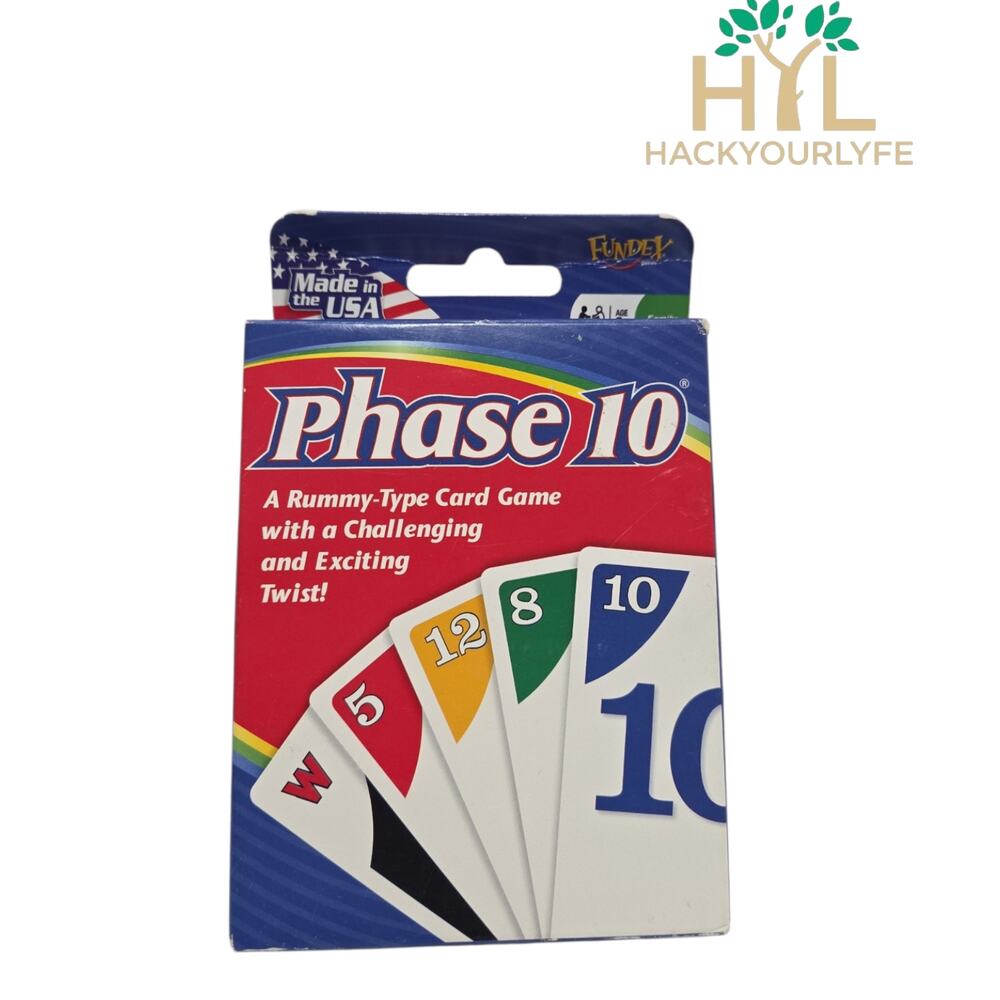 VINTAGE 1998 FUNDEX PHASE 10 CARD GAME FACTORY SEALED NEW RETRO FAMILY NIGHT